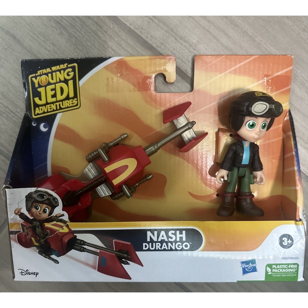 New Star Wars Young Jedi Adventures Nash Durango Action Figure & Speeder Bike 4"